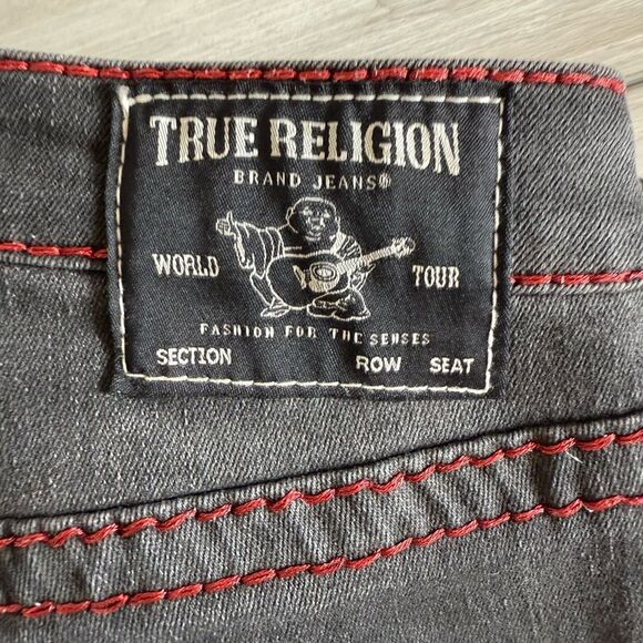 True Religion Becca Mid Rise Boot Cut Jeans Black Size 27 NWT - Picture 7 of 9